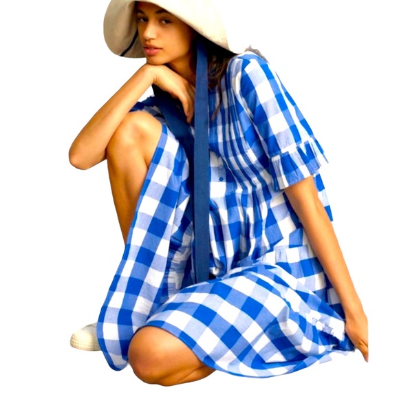 Whit Two Dresses & Skirts - Whit Two Gingham Tiered Midi Dress Sz Large